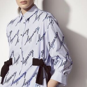 Sandro Happening Embellished Shirt Dress